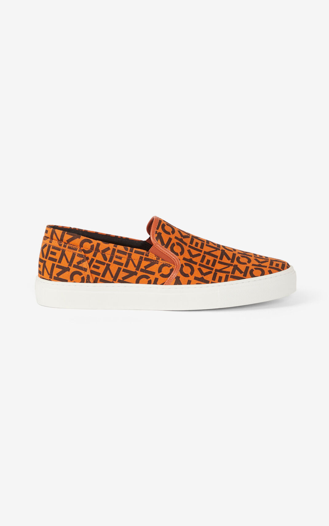 Baskets Kenzo Homme K Skate Monogram laceless Orange Foncé YMJNP-0196